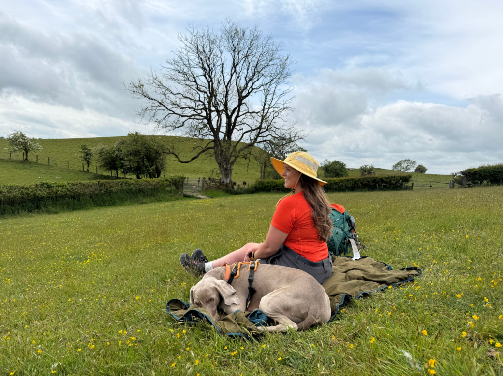 Lunch in the meadows above Llangunllo. Credit: Francesca Donovan