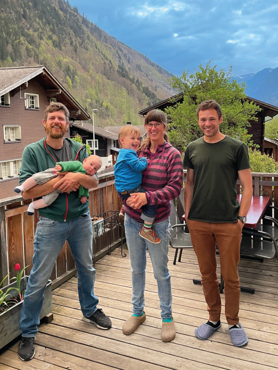 Nicole and Florian ran the Aktivhostel Hängematt whilst raising their children Nora and Andrin