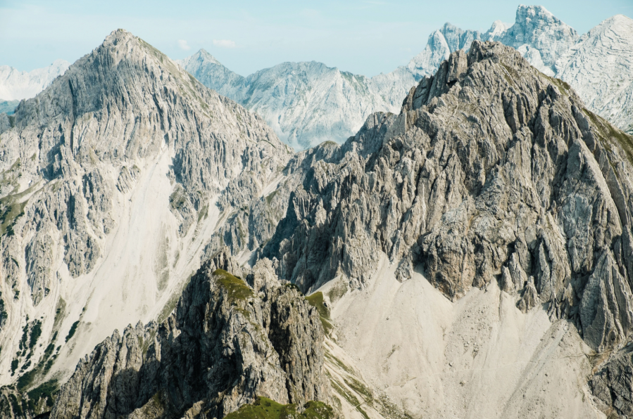 Gothic mountain architecture. Day two heads into that jumble of peaks.