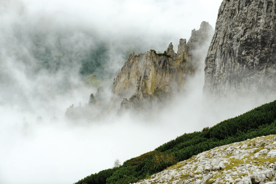 Tyrol - Swirling mist often made for dramatic conditions.