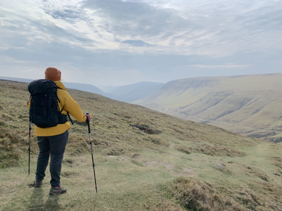 hiking backpacks for women - Lara testing the Osprey tempest. Credit: Lara Dunn