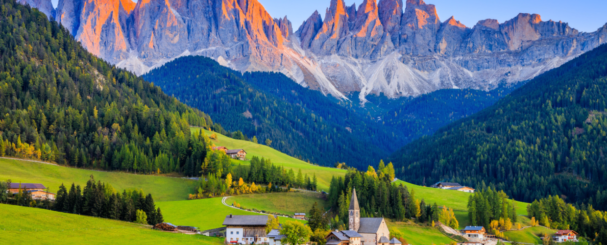 2. Dolomites_Santa_Maddalena_Val_di_Funes_Village_and_Mountain_View_at_Sunset