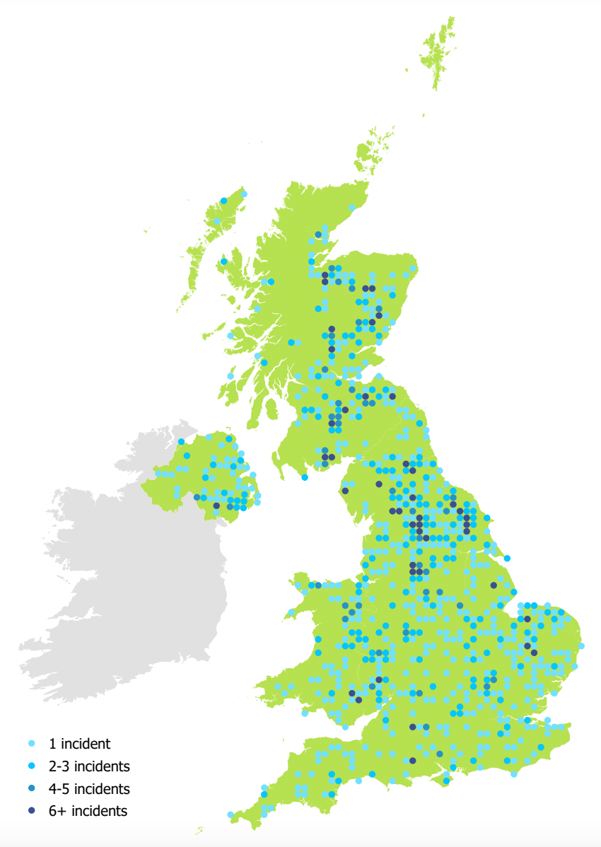 wildlife crime bird map