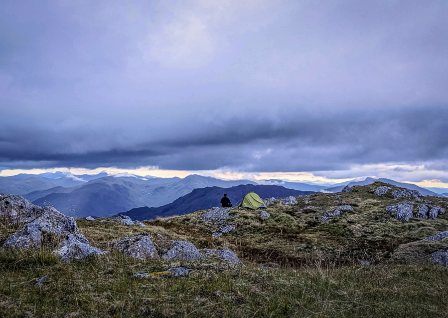 RINSE - Richard camps on Sgùrr nan Coireachan in his mouldy tent_credit Juls Stodel