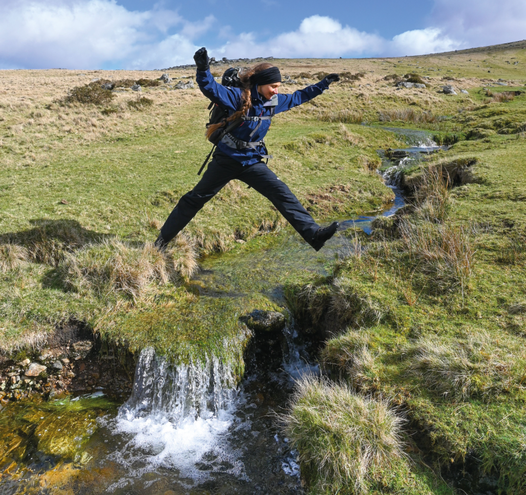 10. Crossing the stream beyond Shelstone Tor. - Tim Gent copy