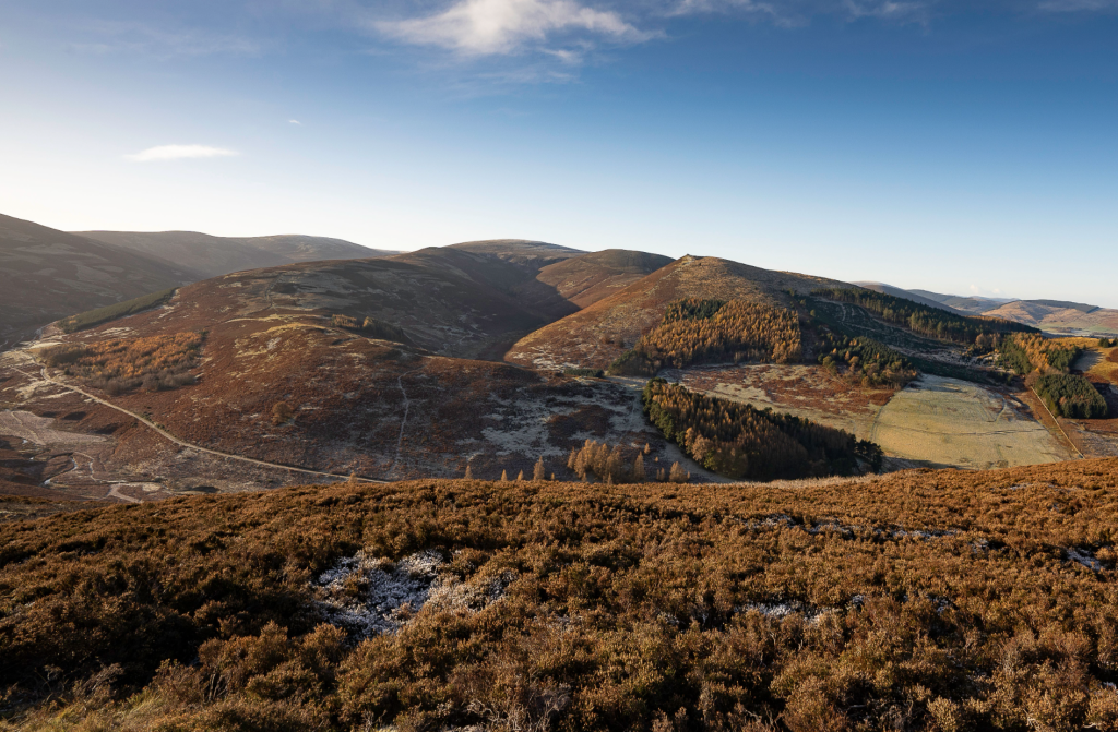02_Dun Rig and Hundleshope Heights from Kailzie Hill showing the sweeping spur of Dead Side.jpg
