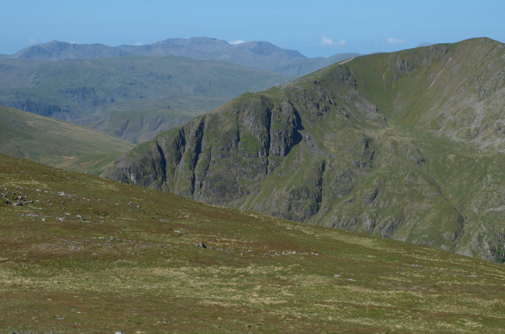 Looking beyond Dollywaggon Pike towards Bow Fell and the Scafells_DSCF5049.jpgSunday Crag via Lord's Seat