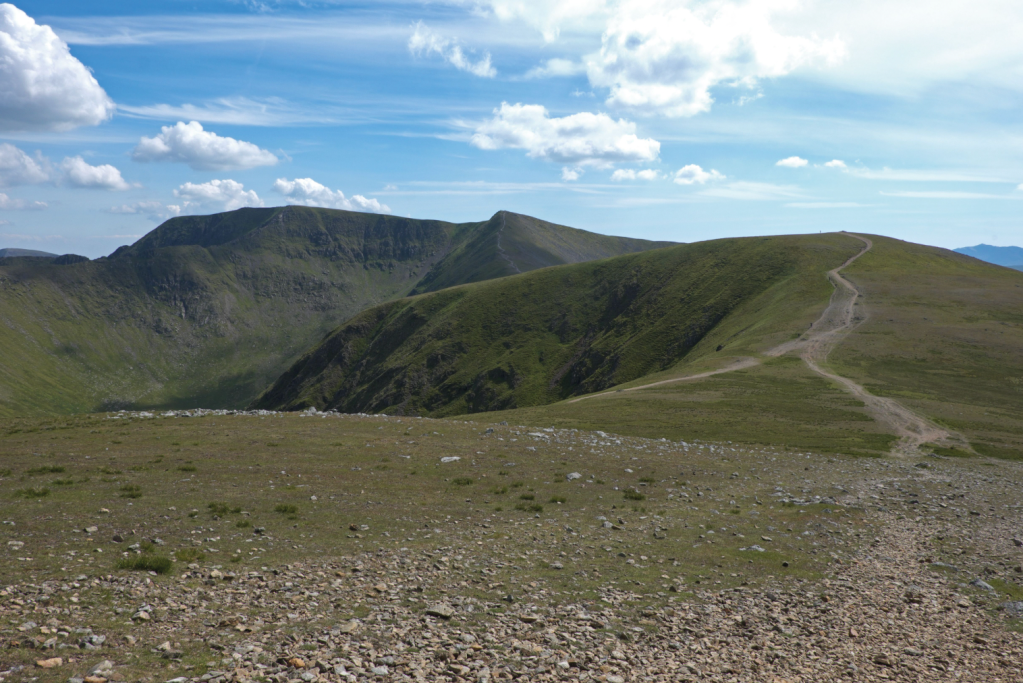 The ridge path beyond Raise climbs White Side and then leads to Helvellyn_VCROW