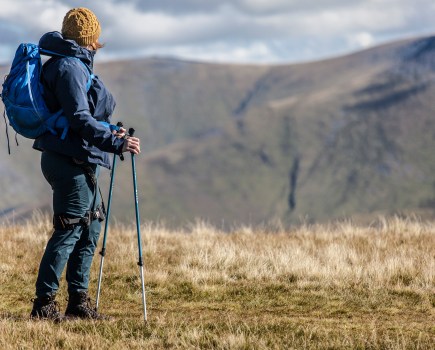 Pausing to take in the view during a flat section of the hike. Credit_ Gary Moore
