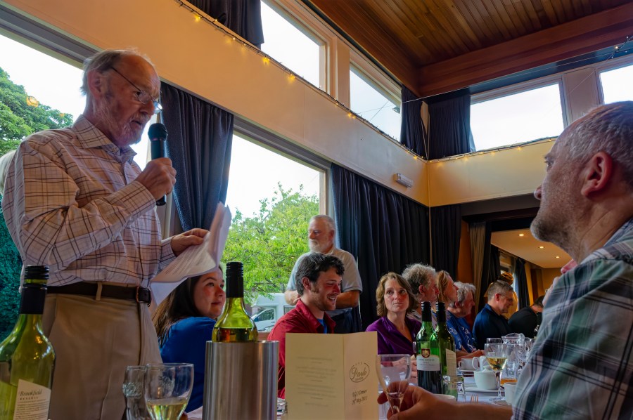 Roger Smith's farewell as Co-ordinator at the 2011 TGO Challenge dinner