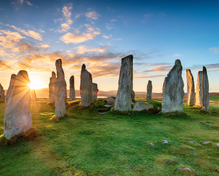 strolls through history - The Callanish sgtone circle on the Isle of Lewis. Credit: Helen Hotson / Shutterstock