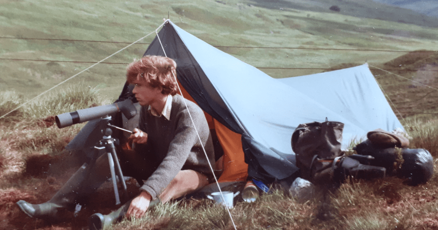 Pitched up on the shore of Loch Ba in 1985 credit Dave Sexton