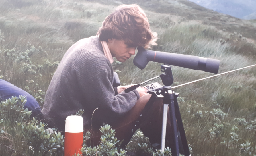 Guarding the nest of the first sea eagle chick on Mull in 1985 credit Dave Sexton