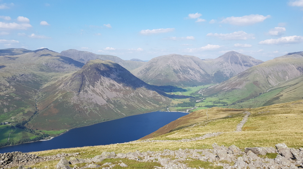 The fine array of fells around Wasdale, seen from Illgill Head.