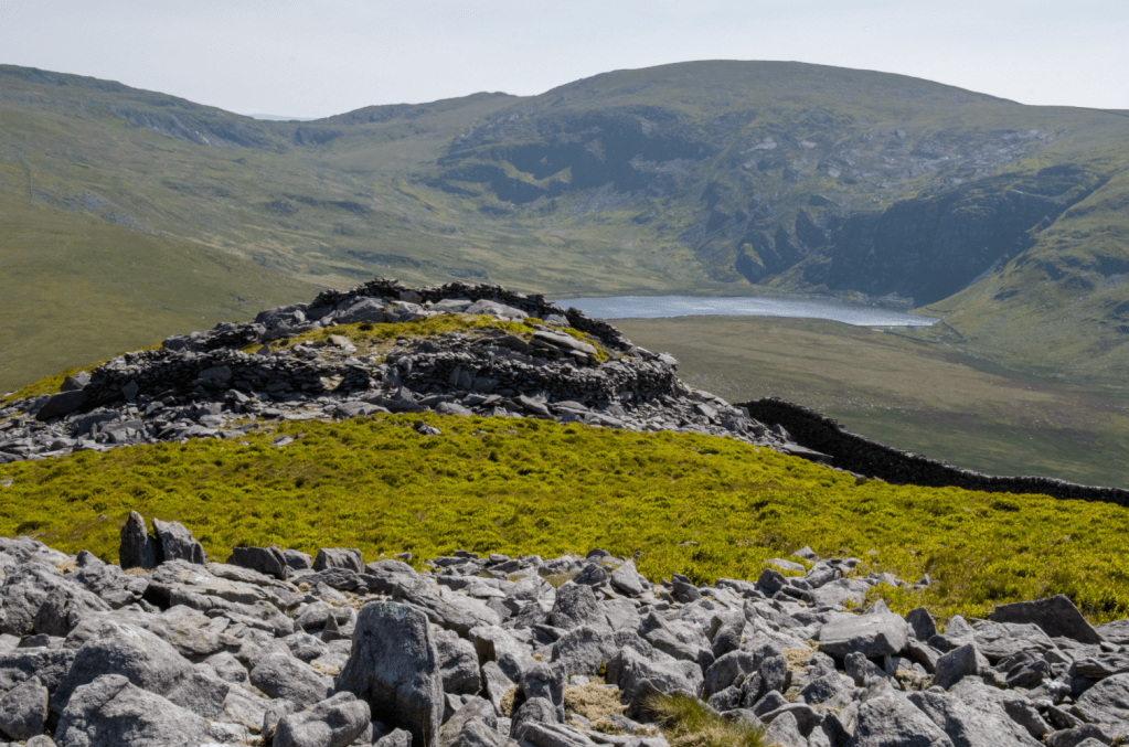 Enclosure on Moelfre with Llyn Bodlyn