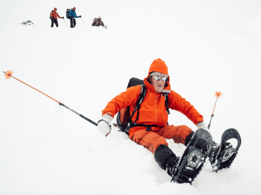 113 John performing a textbook sitting glissade