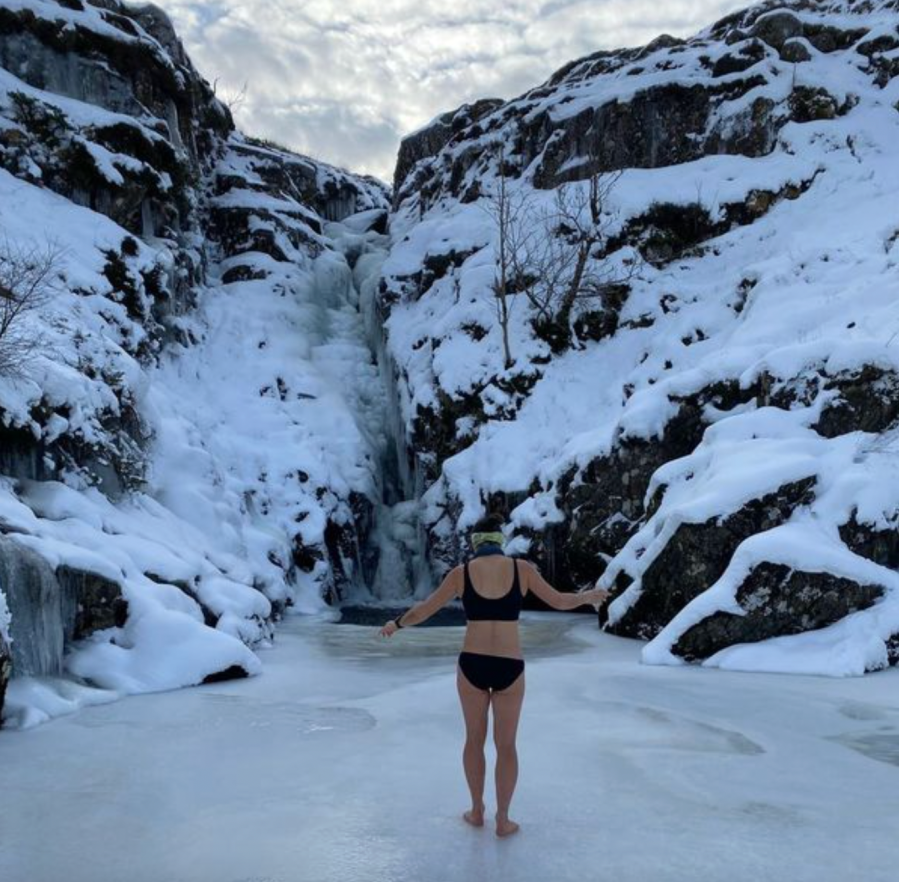 Winter swimming isn't without challenges. Credit: Marisa Wray