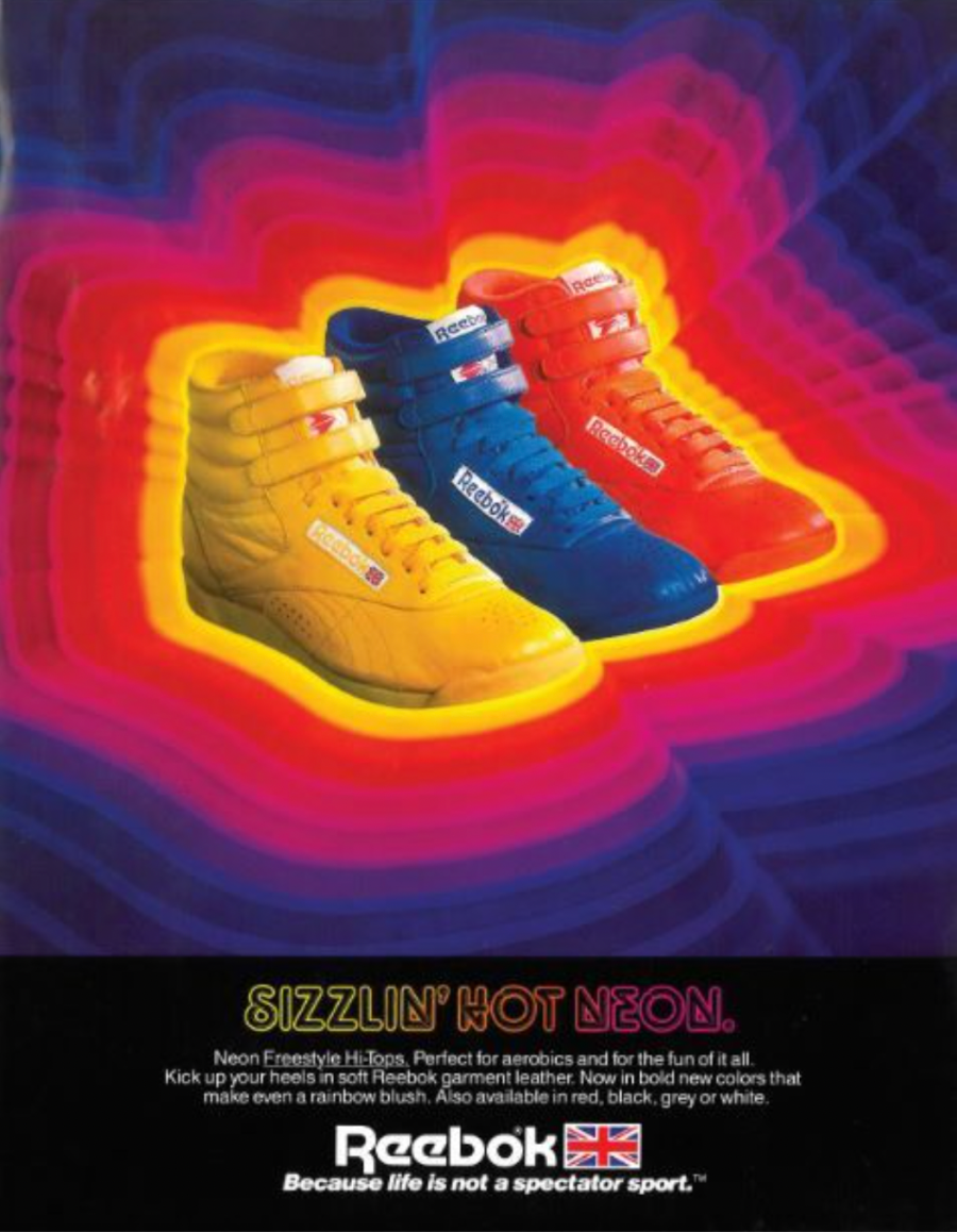 An ad for the Reebok Freestyle