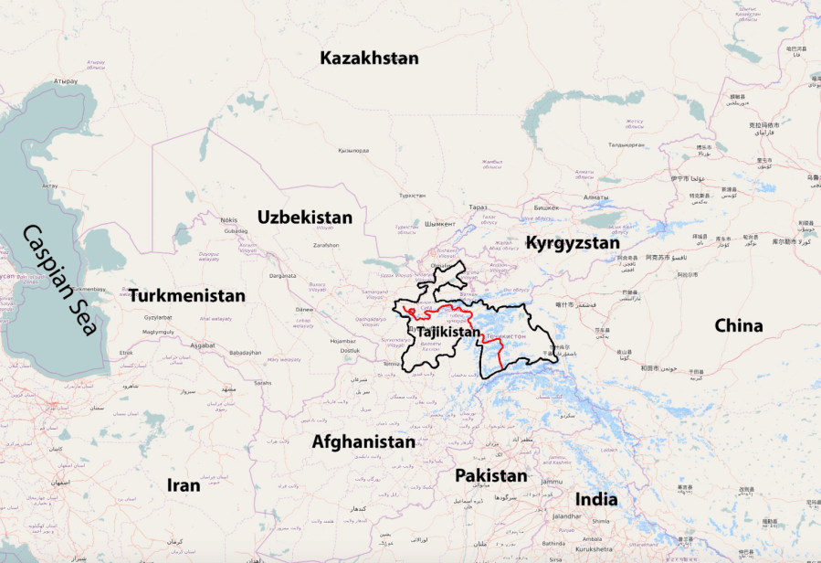 The Pamir Trail - map credit Jan Bakker