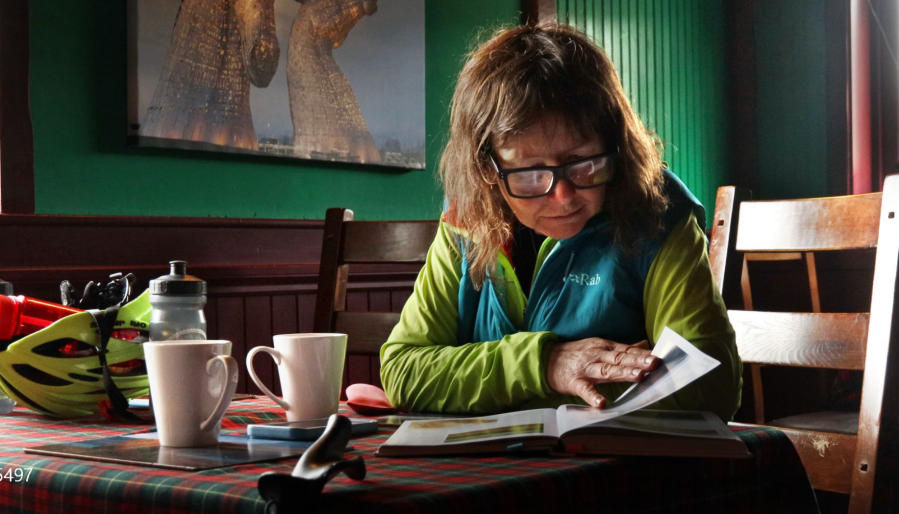 16.Coffee stops and planning time were few and far between but well appreciated. Strathcarron Hotel. Credit Kev Woods