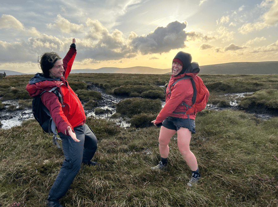 8.When you have cycled all round the world (Jenny Graham) or climbed all the munros in winter (Kev Woods) then a wee bit of bog is great fun. Dunnrigg, Innerleithen after the rain. Credit Lorraine McCall