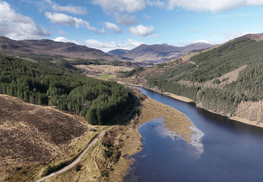 grahams round 2.A beautiful morning to start the journey cycling through Strathconon. Credit Kev woods