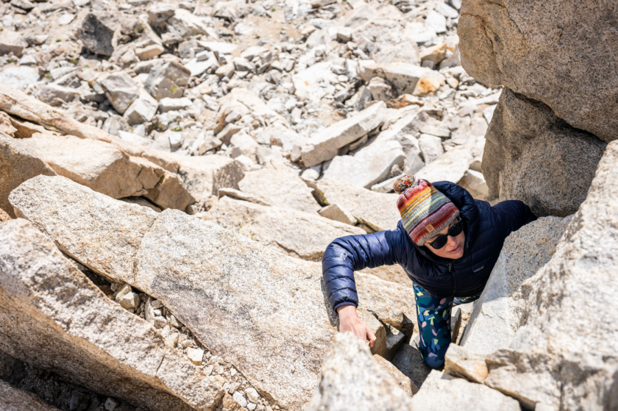 The summit scramble on Mount Gould