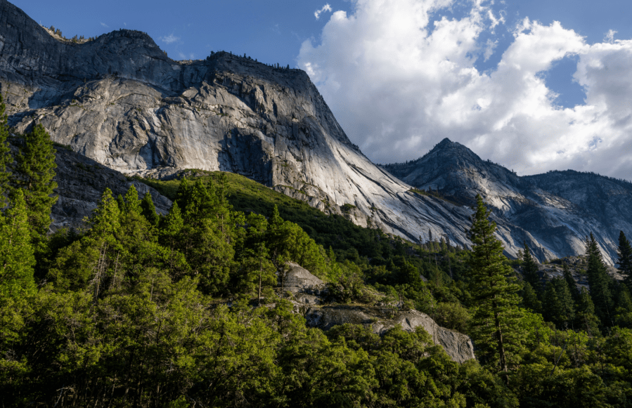 Mountain walls above the Tuolumne River