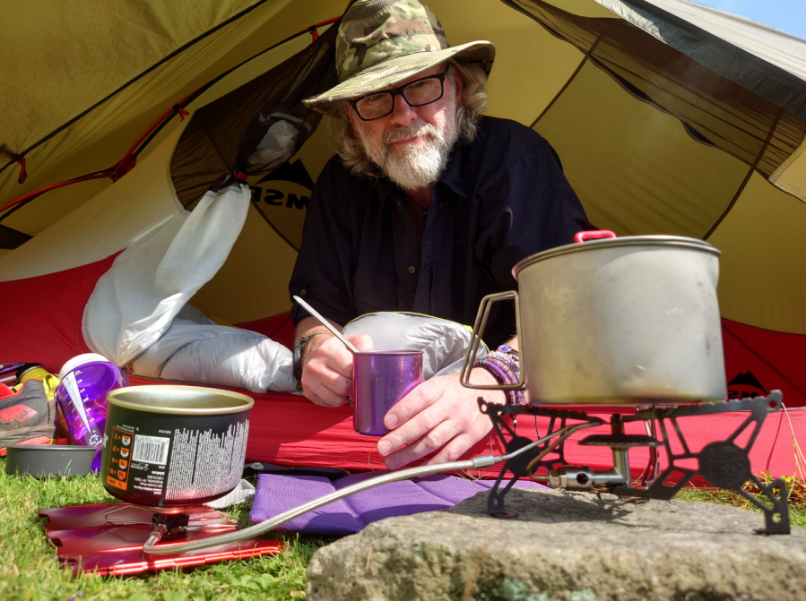 Pete enjoying an Optimus prime time cuppa - credit Pete Macfarlane