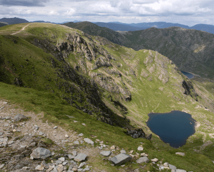 On the summit of the Old Man, looking down to Low Water
