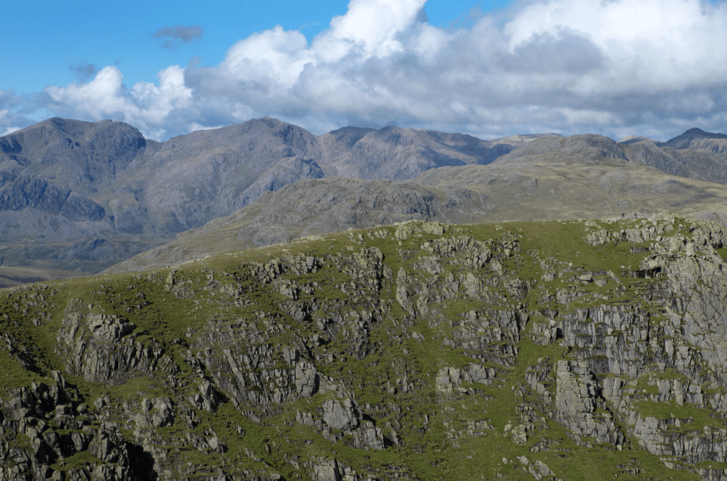 From the summt of Swirl How, looking across Wet Side Edge towards the Scafells. Credit: Vivienne Crow