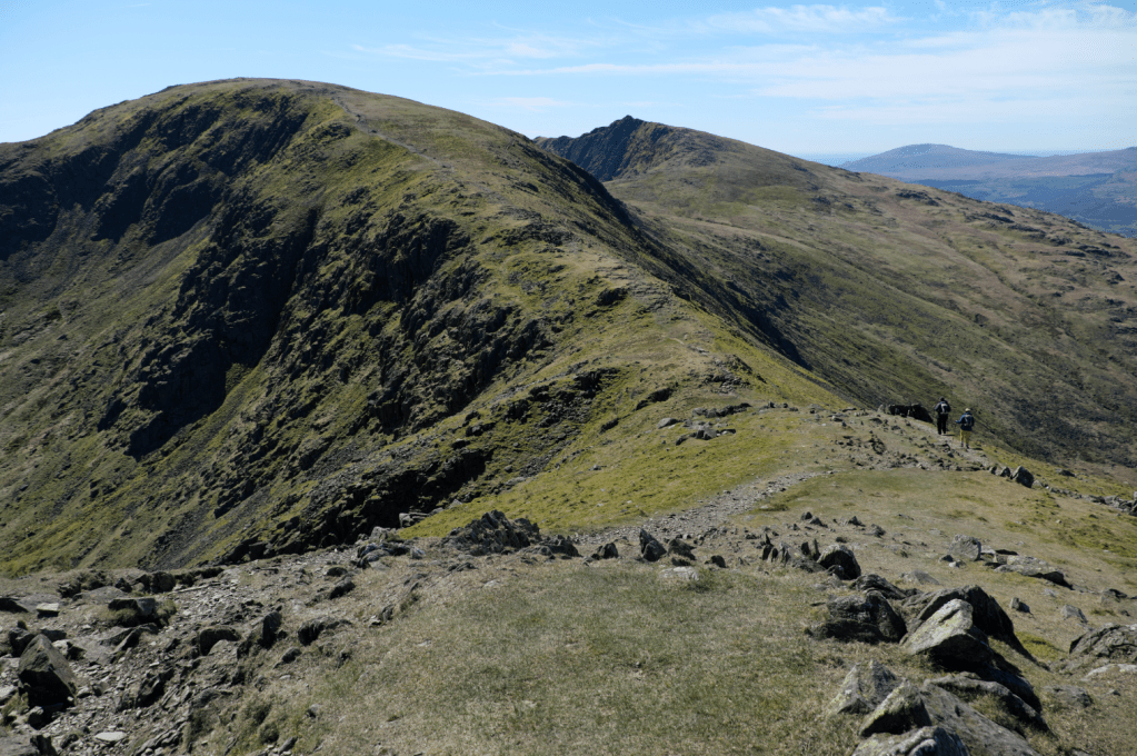 The ridge path drops towards Levers Hawse. Credit: Vivienne Crow