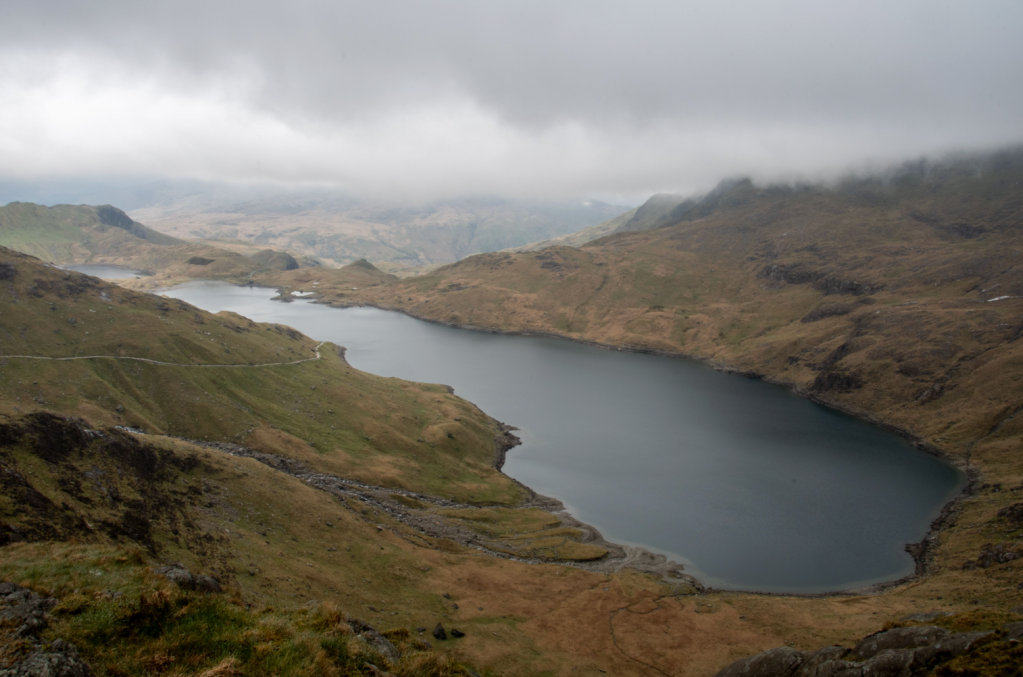 Llyn Llydaw from Yr Cribau ridge. Credit: Andrew Galloway