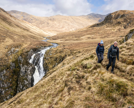 At the top of the Falls of Glomach