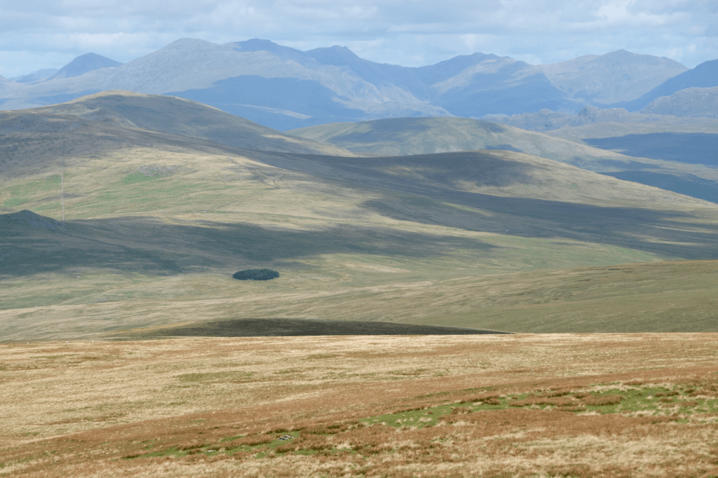 The view from the summit takes in many of the high Lakeland fells including the Scafells_DSCF9654
