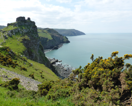 Castle Rock & coastline beyond, Valley of the Rocks (2)