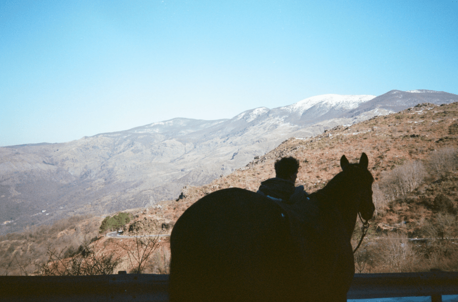 *DPS_Louis and Sasha facing the Ligurian Alps:beginning the crossing of the Ligurian Alps - credit Mariella Hall