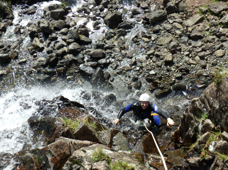You can try either the 'wet' or the 'dry' version of gill scrambling - pic Mark Eddy