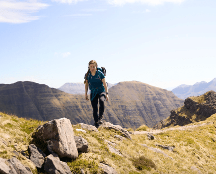 On the Horns of Alligin, Beinn Eighe and Liathach behind
