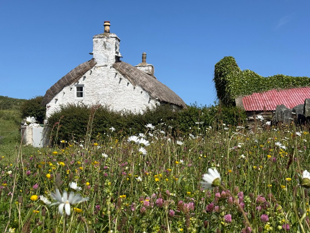 One of the thatched cottages at Creagneash. Credit: Francesca Donovan