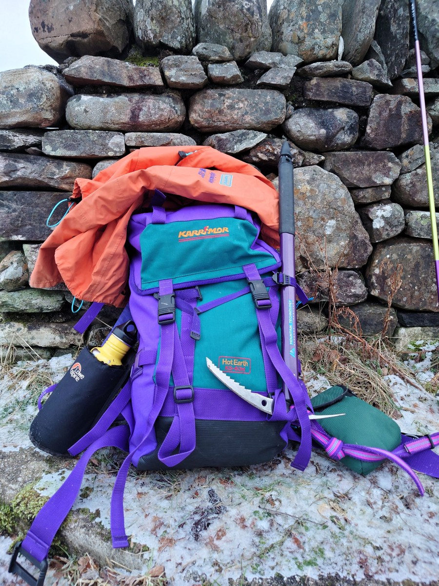 Second-hand outdoor kit - It's not a flatlay - some old skool technicolour. Credit: Peter Macfarlane
