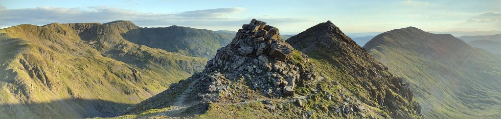 Panorama from Dollywaggon Pike round to St Sunday Crag, with Cofa Pike in the foreground. Credit: Norman Hadley