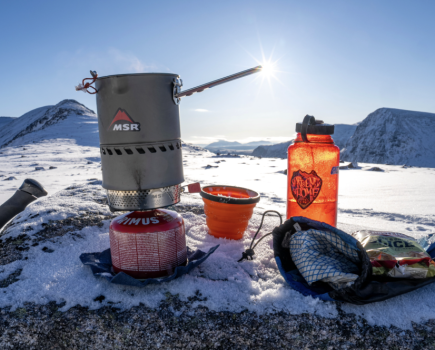 Stove system in the winter cairngorms - D Lintern