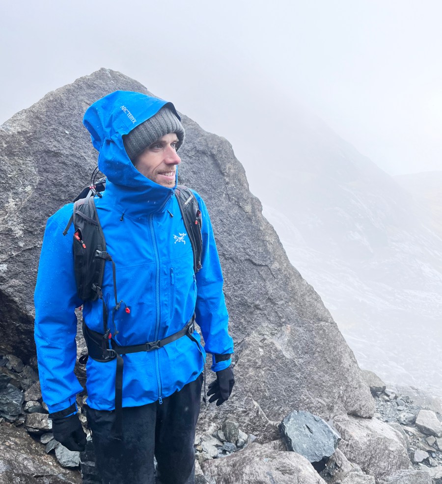 Arcteryx Beta SV tested in hardshell weather! Credit: James Roddie