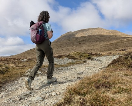 Hiking up the Mountain path towards Ben Lomond