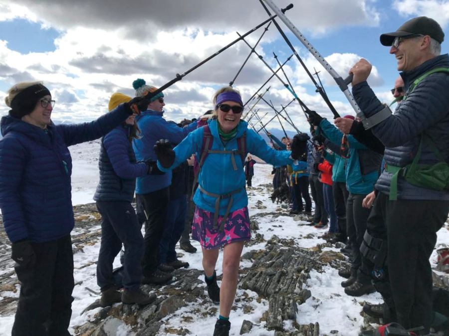 mountain women - Celebrating the final Munro in Fiona's round, Beinn na Lap, Corrour. Credit: Fiona Russell