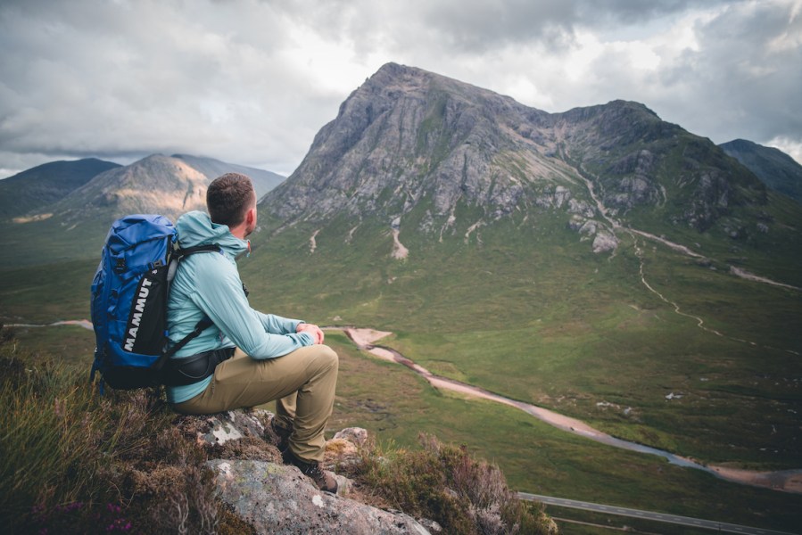 Mammut rucksack on Glen Coe