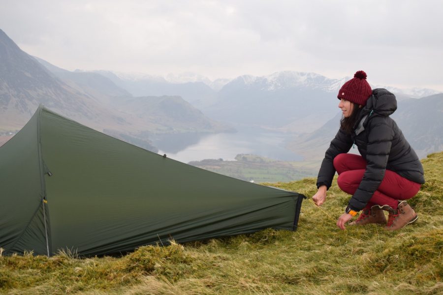 Pitching a tent in the Lake District. Photo: James Forrest