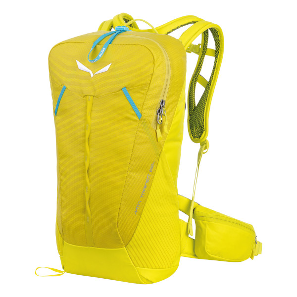 Yellow backpack for hiking 