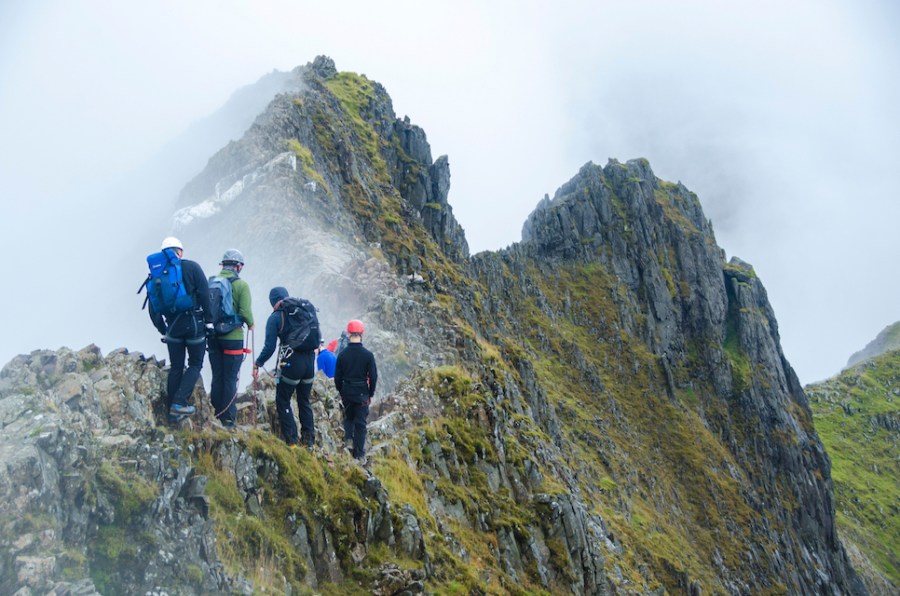 Knife-edge crest of Crib Goch